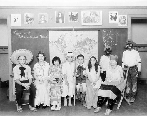 Children in international dress