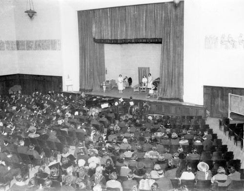 Theatrical performance in Morris Dailey Auditorium