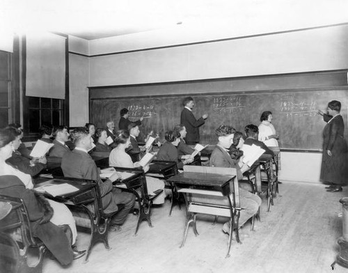 San Jose Normal School math class