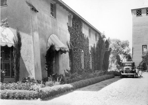 Ivy-covered house