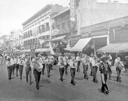 Marching band in a parade