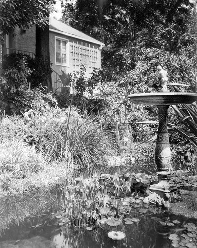 Fountain and pond