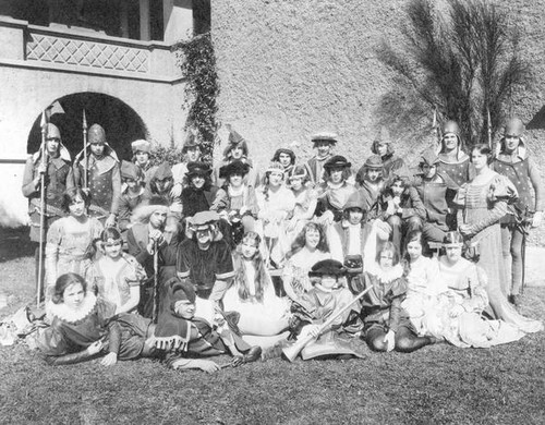 Students pose in costume