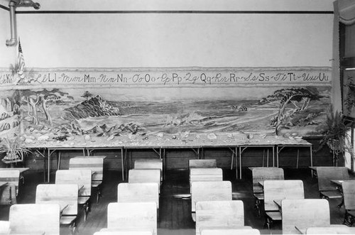 Classroom seaside mural