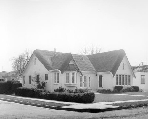 Exterior view of a Tudor style house