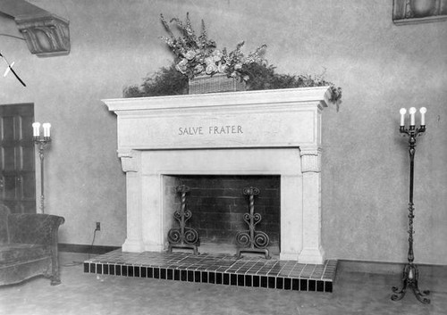 Fireplace inside the Scottish Rite Freemasonry building