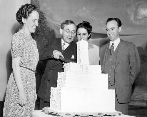 Cutting the cake