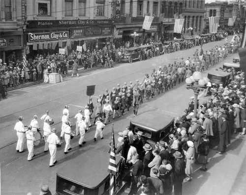 Boy scouts in a parade