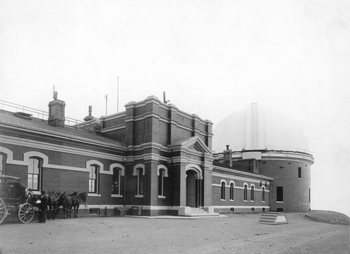 Main building and horse drawn coach