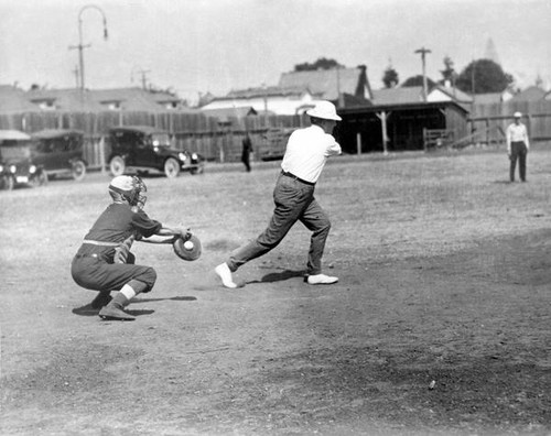 Bishop Henderson playing baseball