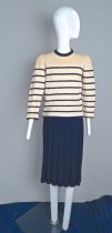 Teen's knit wool skirt & sweater set