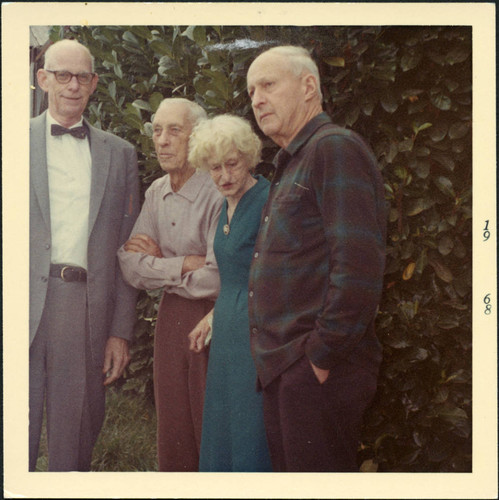 Charles Protzman with three people, 1968