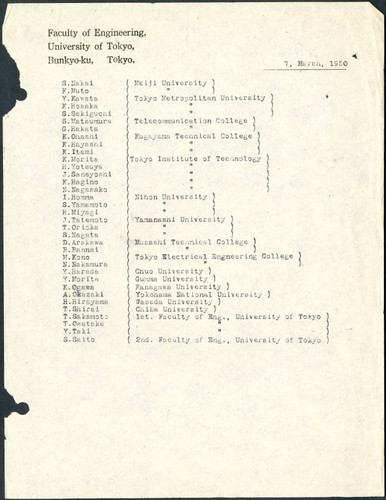 Faculty of engineering, 1950-03-07