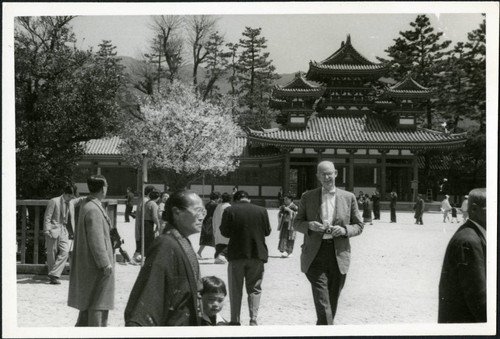 Charles Protzman at a temple