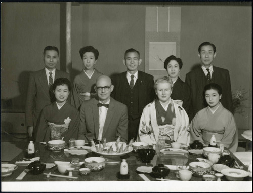 Charles Protzman sitting for a meal