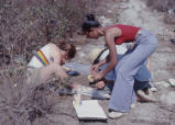 Lab III, putting soil in vials