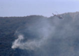 Helicopter leaving Mount Baldy