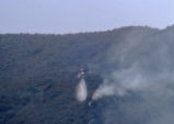 Helicopter over Mount Baldy fire