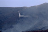 Helicopter above fire