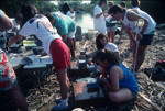 Students working by pHake Lake