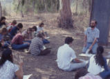 Lab IV, lecture under tree