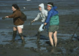 Students in mud