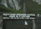 Warning sign found near beach