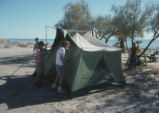 Erecting tent