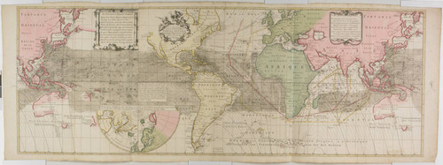 Nova & accuratissima totius orbis tabula nautica vaiationum magneticarum index juxta observationes anno 1700 habitas constructa per Edm. Halley