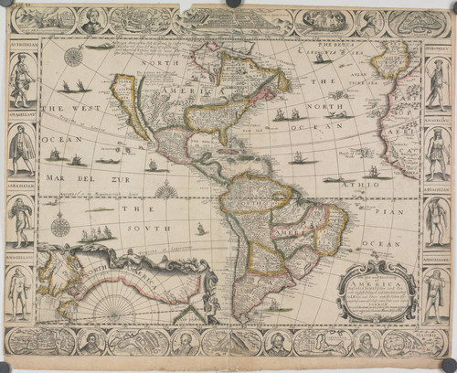 A new and most exact map of America, described by N. I. Visscher and done into English enlarged and corrected according to I. Blaeu and others