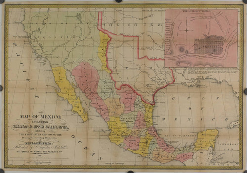 Map of Mexico, including Yucatan and Upper California