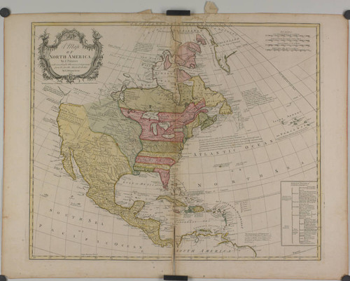 A map of North America by J. Palairet with considerable alternations and improvements from D'Anville, Mitchell, and Bellin