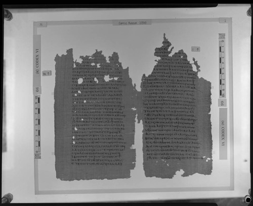 Codex VI, papyrus pages 76 and 1