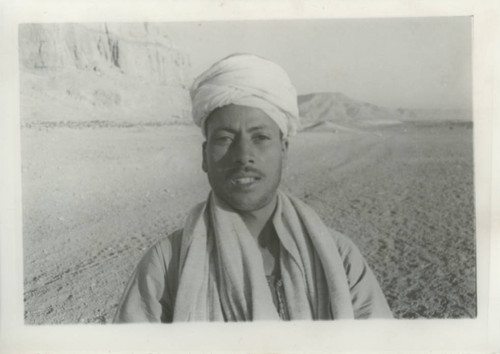 Egyptian crewman below Jabal al-Tarif