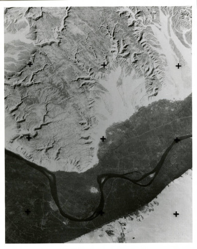 Aerial view of the Nile River valley and the Jabal al-Ṭārif