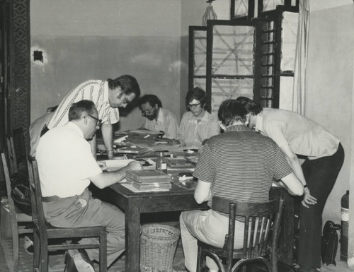 Work session in the library of the Coptic Museum