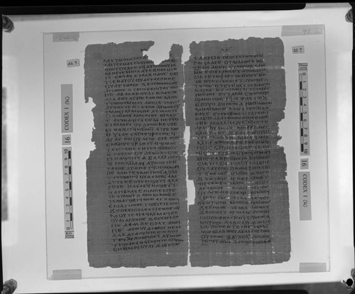 Codex I, papyrus pages 52 and 33