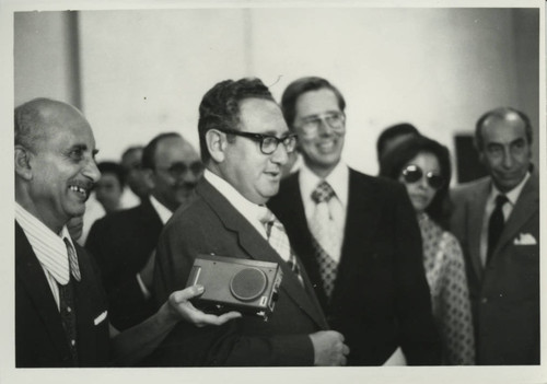 Henry Kissinger with James Robinson and Pahor Labib at the Coptic Museum