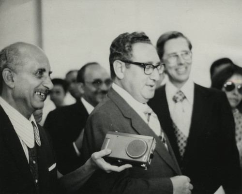 Henry Kissinger with Pahor Labib and James Robinson at the Coptic Museum