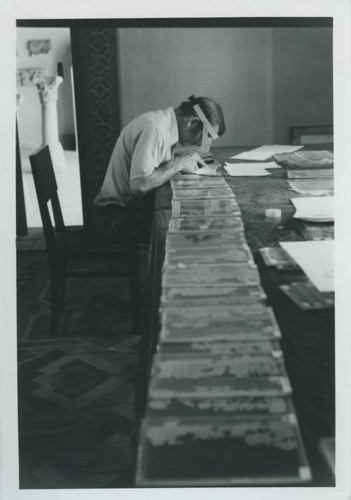 Charles Hedrick at work in the Coptic Museum