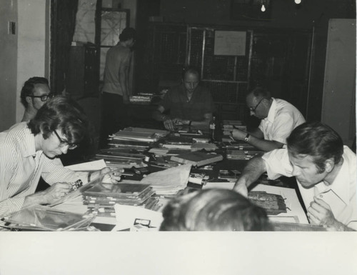 Work session in the library of the Coptic Museum