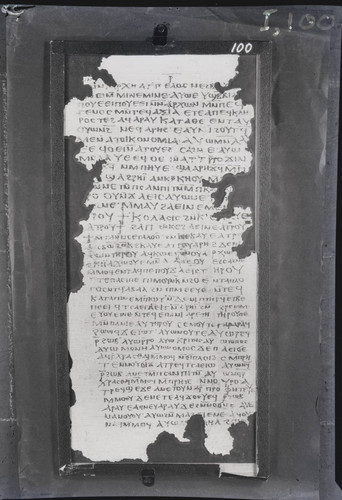 Codex I, papyrus page 100