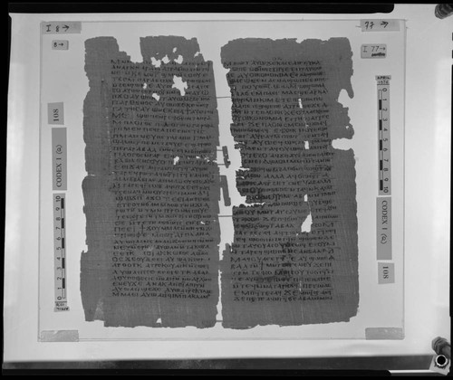 Codex I, papyrus pages 76 and 9