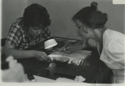 Peggy Hedrick and Anita Robinson at the Coptic Museum