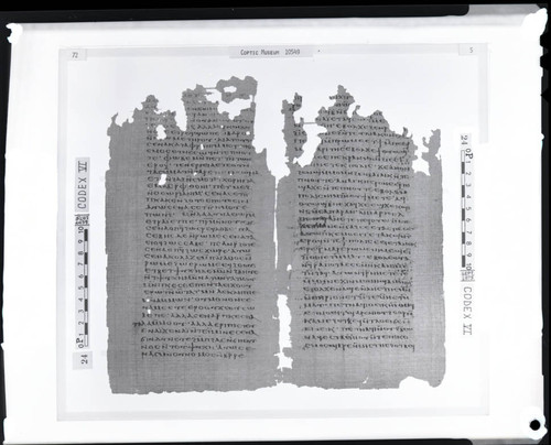 Codex VI papyri pages 72 and 5