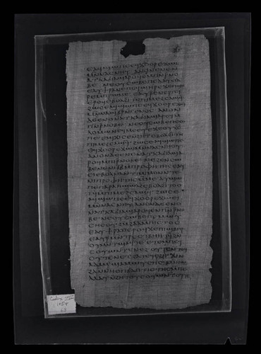 Codex VII, papyrus page 63 — Calisphere