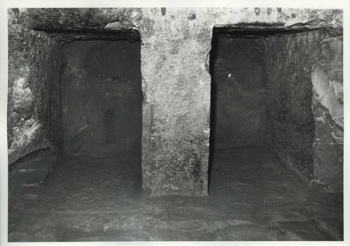 Side-by-side cave rooms