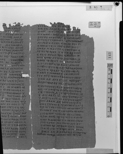 Codex I, papyrus page 21