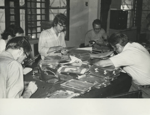 Work session in the library of the Coptic Museum