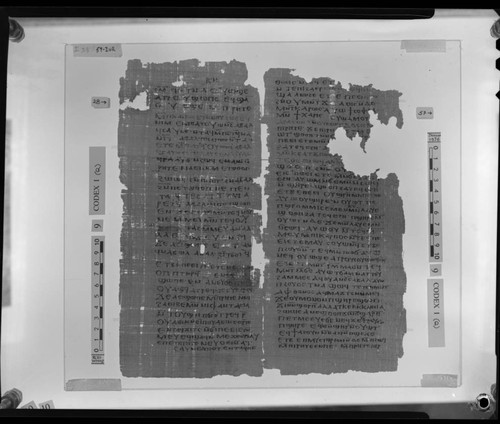 Codex I, papyrus pages 28 and 57